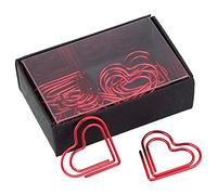 12 Unids Clips de Papel de Metal en Forma de Corazón Clips de Documento para Oficina de la Escuela Marcado Marcado Organizador Clip Suministros de papelería(rojo)