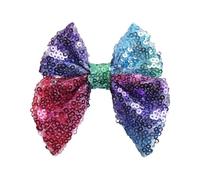 12 unids/lote 3 "lentejuelas desordenadas lazos for el pelo de marinero pasador for Clip accesorios for cabello DIY for diadema para Tocados(Color19,Without clip)