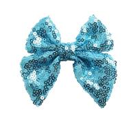 12 unids/lote 3 "lentejuelas desordenadas lazos for el pelo de marinero pasador for Clip accesorios for cabello DIY for diadema para Tocados(Color6,With clip)