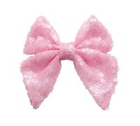 12 unids/lote 3 "lentejuelas desordenadas lazos for el pelo de marinero pasador for Clip accesorios for cabello DIY for diadema para Tocados(Color18,With clip)