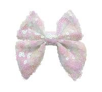 12 unids/lote 3 "lentejuelas desordenadas lazos for el pelo de marinero pasador for Clip accesorios for cabello DIY for diadema para Tocados(Color1,With clip)