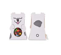 12 unids/lote amor perro gato caja de dulces caja de regalo bolsas de regalo de papel con ventana para niños fiesta de cumpleaños suministros y decoraciones fiesta favores-perro