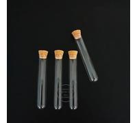 12 unids/lote de tubos de ensayo de vidrio transparente en forma de U con tapón de corcho for tipos de cristalería de laboratorio/escuela, longitud 75/100/150/180mm(10x100mm)
