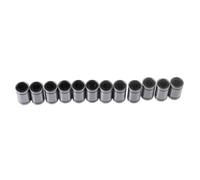 12 unids/lote LM8UU LM10UU LM12UU LM16UU casquillo lineal 8mm 10mm 12mm rodamientos lineales for varillas revestimiento carril piezas de eje lineal(LM12UU)