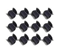 12 unids/lote, pasador de rodillo caliente for salón, pinzas for el cabello con sujeción rizada, Clips sin calor con aislamiento Prem, accesorios(12pcs Black)