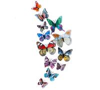 12 unids/Set decoración de Mariposas, decoración de Pared de Mariposa 3D de PVC Realista magnética como Pegatinas magnéticas para refrigerador, Pegatinas de Pared, Accesorios Estilo 2