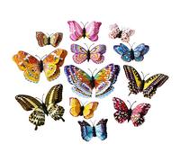 12 unids/Set decoración de Mariposas, decoración de Pared de Mariposa 3D de PVC Realista magnética como Pegatinas magnéticas para refrigerador, Pegatinas de Pared, Accesorios Estilo 1