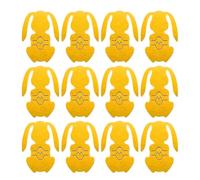 12 unids/set no tejido tenedores cuchillos lugar Esterillas colorido conejo mantel para Feliz Pascua partido Mesa decoración Mesa de suministro