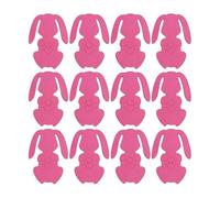 12 unids/set no tejido tenedores cuchillos lugar Esterillas colorido conejo mantel para Feliz Pascua partido Mesa decoración Mesa de suministro