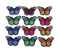 12 unids/set parche bordado costura decoración de tela artesanía de reparación para DIY Jeans chaqueta ropa camisas bolso zapatos gorras