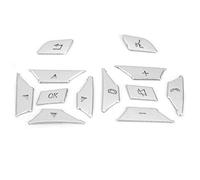 12 unids/set parche de botón de volante de aleación, pegatinas de ajuste interior del coche, cubierta de protección de alta calidad para W204 W212 W117, fácil instalación con