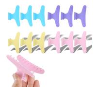 12 Unids/set Pinza de Pelo de Sujeción de Mariposa, Pinza de Pelo de Salón, Abrazaderas de Garra de Sección de Pelo Herramienta de Peluquería(Pinza de pelo de colores)