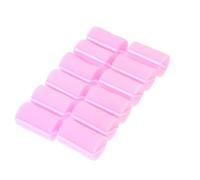 12 unids/set Rosa suave esponja cojín de espuma rodillos for el cabello rizadores barbero DIY rizos herramienta de peluquería DIY hogar formadores de ondas sin calor Rulos(Pink)