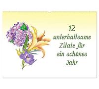 12 unterhaltsame Zitate für ein schönes Jahr (Wandkalender 2026 DIN A2 quer), CALVENDO Monatskalender: Motivation, Inspiration und Lebensweisheiten