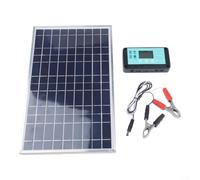 12 V 10 W solar para cargador de batería para caravana, barco, coche, plegable para panel de alimentación al aire libre con protección de diodos, resistente a la intemperie, 33,5 x 20,5 cm para