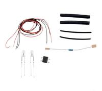 12 V 3 mm LED rojo, llamas de módulo de luz de fuego, luz de efecto falso, para modelo de fuego ferroviario, simulación de módulo de parpadeo, kit de montaje LED DIY