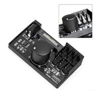 12 V 4 pines para controlador de ventilador PWM Hub para refrigeración de computadora, soporta 6 para ventiladores PWM, ciclo de trabajo ajustable 1 a 99 % 60 W carga total (5 A)