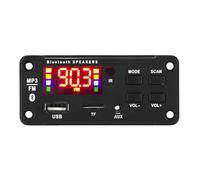 12 V Car Mp3 Decoding Board, Wireless 5.0 Receptor Module, Enhanced Remote Control Audio Player, LCD Display Amplifier for Speakers and Appliances, 3,62 x 1,61 pulgadas