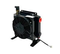 12 V CC 80 l/min enfriador de aceite de aire de 1 pulgada Bsp c/w 60 grados termostato fijo