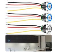 12 V LED Touch Dimmer Switch: Nizirioo 2 unidades Touch Dimmer Switch 16 mm Touch Dimmer LED Touchdimmer 5-24 V DC Sensor Interruptor Regulación sin niveles para tiras de luz LED tira tira