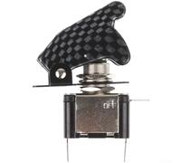 12 V para interruptor de palanca para modificaciones eléctricas de coche, RV y barco, diseñado para un funcionamiento fiable y fácil integración en sistemas existentes (patrón de carbono)