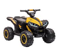 12 V Quad eléctrico para niños, coche eléctrico para niños, ATV con música, claxon, faro LED, 83 x 53 x 56 cm, para más de 3 años (amarillo)