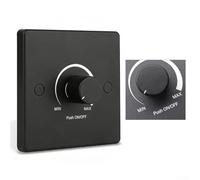 12 V regulable 120 W para interruptor de atenuación PWM para brillo ajustable en luces LED RV | Salida 5A, entrada de 12-24 V, diseño compacto de montaje empotrado para uso automotriz y marino (negro)