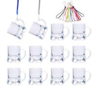 12 vasos de chupito con asa, 3 cl, vasos de chupito para colgar, vasos de chupito de plástico, para despedida de soltero, despedida de soltera, decoración de despedida de soltera