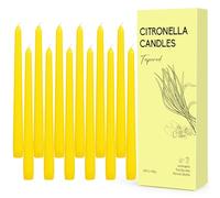 12 velas de citronela puntiagudas, 10 pulgadas x 7/8 pulgadas