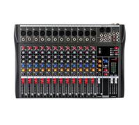 12 vías Mixer Wireless Mixing Console Free Player Digital USB Bluetooth Reverb Delay Effects 48V Phantom Power for Grabded Stereo DJ Mixers, Podcasts.