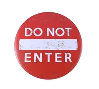 12"x 12" Vintage Retro Ronda Impreso Metal Cartel de Chapa Placa Decorativa de la Pared con Cuerda para Colgar para Cafe Bar Club Home Decor (NO Entrar)