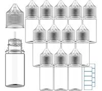 12 x 30 ML Botellas Frascos Botes Vacias Para E Líquidos Cigarillos Electrónicos Vapeo Alquimia Con Etiquetas Unicorn Vacias Cuentagotas Sistema de Goteo pipeta Enchufe Tapas Cónico 30ML