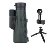 12 x 56 ED prisma monocular de cristal corrector de fase potente telescopio para caza, senderismo, viajes, turismo (color: A) (B)