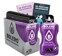 12 x Bebida Bolero BAYAS DE ACAI Hidratante Sin Azucar (12x9 grs) + 20 Pepitas Saludables para una vida más sana by Cia&Co