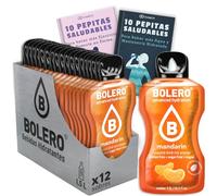 12 x Bebida Bolero MANDARINA Hidratante Sin Azucar (12x9 grs) + 20 Pepitas Saludables para una vida más sana by Cia&Co
