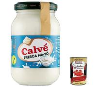 12 x Calvé Maionese Fresca Ma-Yò con yogur bajo en grasa y 55% menos de grasa*, ideal para ensaladas de arroz, patatas frías y ensaladas grandes, sin conservantes, 225 ml + Polpa italiana Gourmet 400