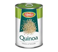 12 x D'Amico Quinoa Lessata al Natural Quinoa Hervido en la naturaleza sólo 3 ingredientes de agua, quinua, sal 400 g lata
