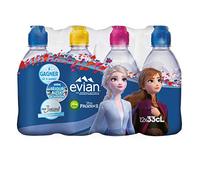 12 x evian Frozen II Agua mineral natural (12 x 0,33 L) desechables, incluye bolígrafo FiveStar gratis