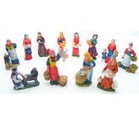12 x figuritas de Navidad 10cm. Conjunto de Escena de Natividad, Figuras de Agricultores. Trabajadores de Animales. Accesorios de la casa de muñecas Jesús. Mujer oficios belén, Dios