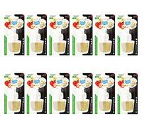 12 x Fresh&More Botella de relleno, color blanco rosa de flor. Fresa para ambientador eléctrico, 19 ml