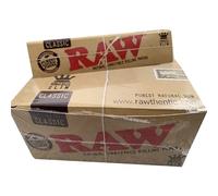 12 x Papel de balanceo RAW Classic Natural sin refinar Rizla Slim 110mm King Size Nuevo