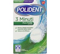 12 x Pastillas de limpieza dentales POLIDENT 3 minutos 36 pastillas 36 unidades
