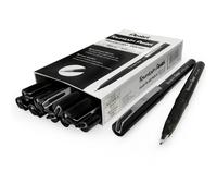 6X Pentel Desechable Fuente Pluma - Estucado Oro y Negro Barril - Negro
