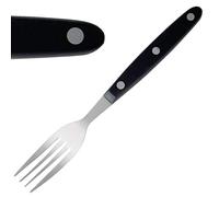 12 x tenedor para carne mango negro 200 mm 18/0 cubiertos de acero inoxidable cocina