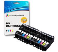 12 XL Compatibles PGI-550XL CLI-551XL Cartuchos de Tinta para Canon Pixma iP7150 iP8750 MG6350 MG7150 MG7550 - Negro/Fotográfico Negro/Cian/Magenta/Amarillo/Gris, Alta Capacidad