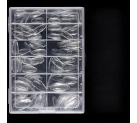 120/140 piezas de uñas de ataúd de almendra, diseño de diamantes 3D, manicura acrílica, uñas a presión para arte de uñas