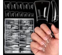 120/504pcs Pato Pies Uñas Falsas Cortas Curvas Puntas Curvas Manicura Uñas Accesorios Nail Art Decore Para Salón Y Uso en el Hogar