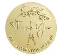 120 calcomanías de 5 cm con texto en inglés "Sweet Thank You", con lámina dorada en relieve, redondas, mate, para boda, sello personalizado autoadhesivo para cajas de regalo, sobres y recuerdos de