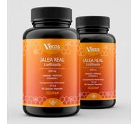 120 Cápsulas Jalea Real Pura Liofilizada 1000 mg con Vitamina C ginseng y Própolis Aumenta la Energía y Vitalidad Reduce el Cansancio Sin Azúcar