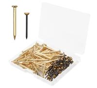 120 clavos de suspensión para marcos de fotos, perchas de pared resistentes con caja de almacenamiento, pequeño clavo X con punta fina, ideal para colgar fotos, espejos decoraciones